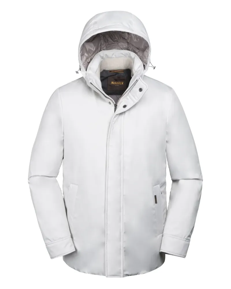 MOORER Petrini-Ads hooded jacket - Weiß Weiß