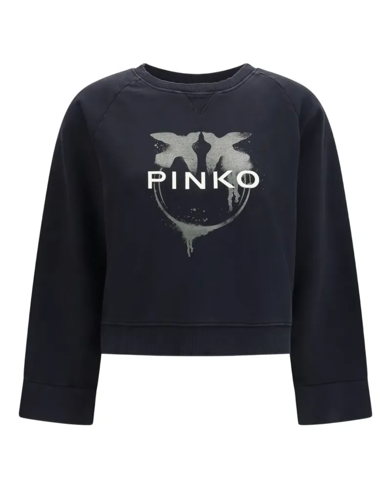 Pinko Neves Sweatshirt mit Logo - Schwarz Schwarz