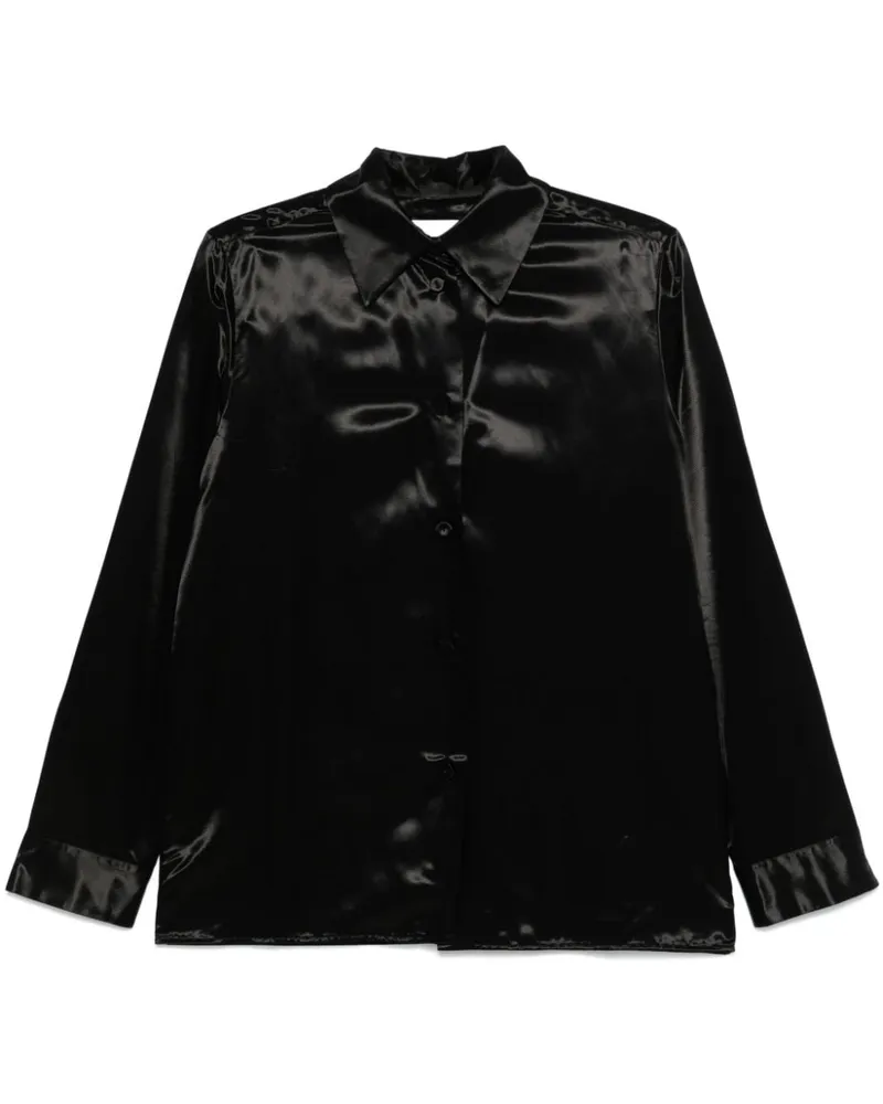 Jil Sander Gestreiftes Hemd - Schwarz Schwarz