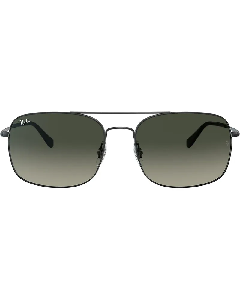 Ray Ban Eckige 'RB3611' Sonnenbrille - Schwarz Schwarz
