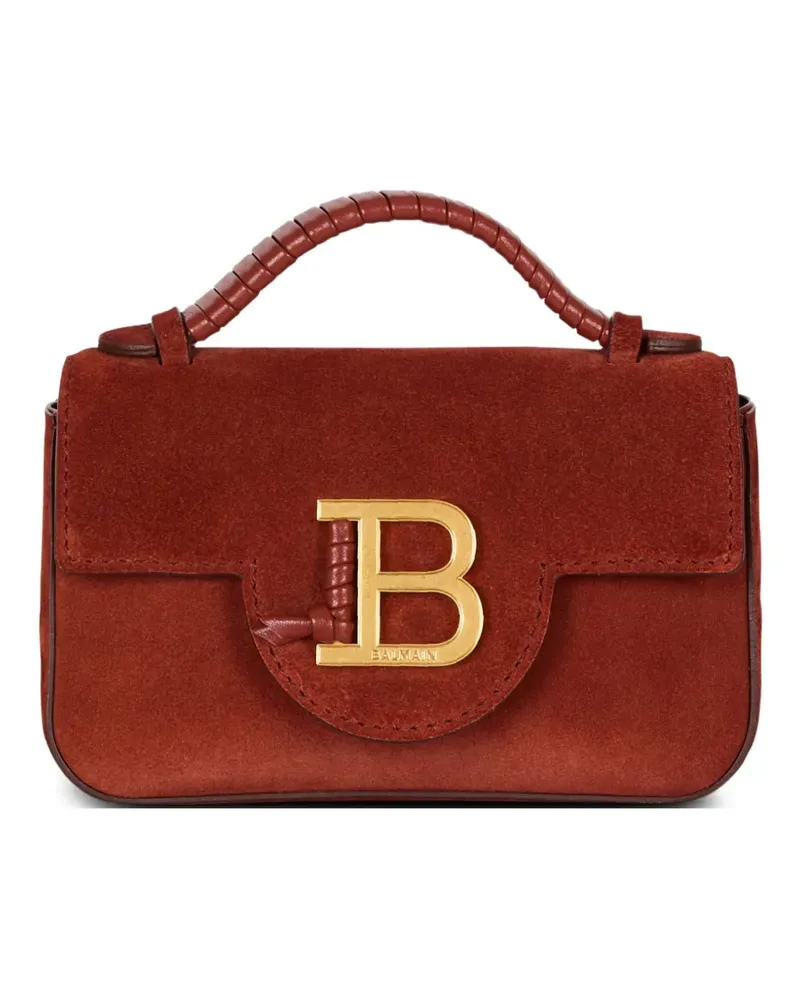 Balmain Mini B-Buzz Tote Bag mit verdrehtem Henkel - Rot Rot