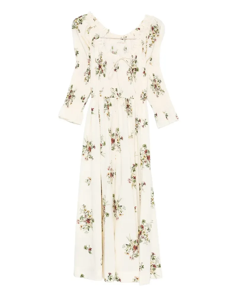 DÔEN Dora Maxikleid mit Print - Nude Nude