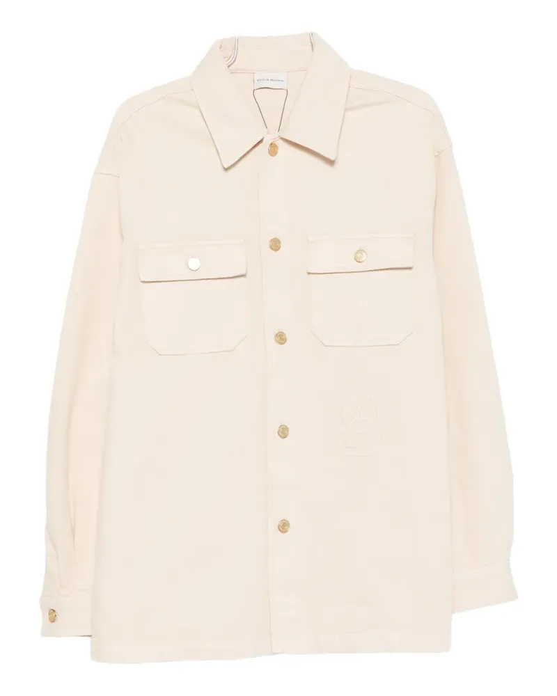 Drôle de Monsieur denim shirt jacket - Nude Nude