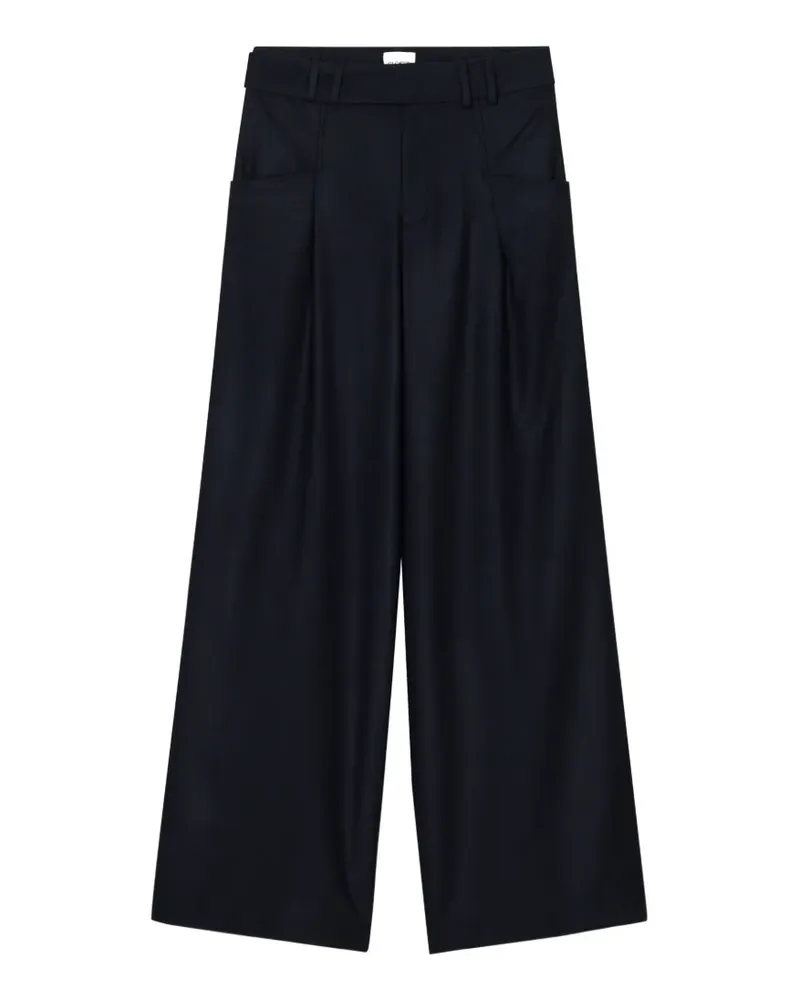 Closed Wes belted wide-leg trousers - Blau Blau