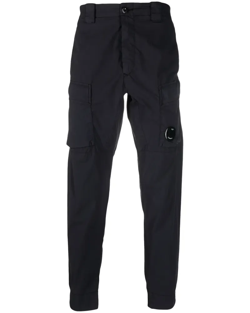 C.P. Company Tapered-Hose mit Logo-Patch - Blau Blau