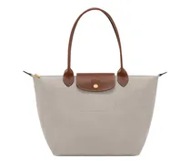 Le Pliage Original Tote Bag mit Lederdetails - Grau