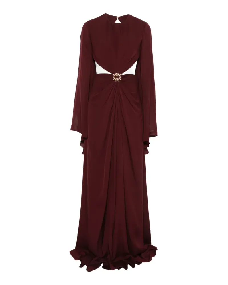 Elie Saab Verziertes Maxikleid mit Cut-Out - Rot Rot