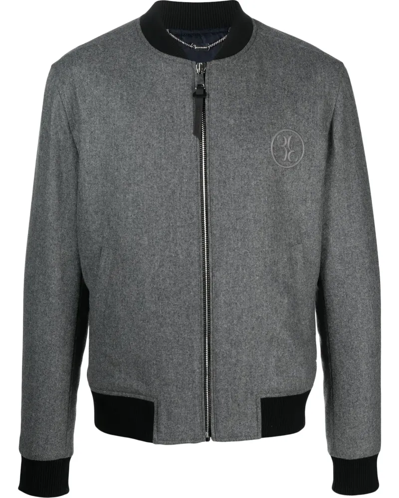 Billionaire Bomberjacke mit Logo-Stickerei - Grau Grau