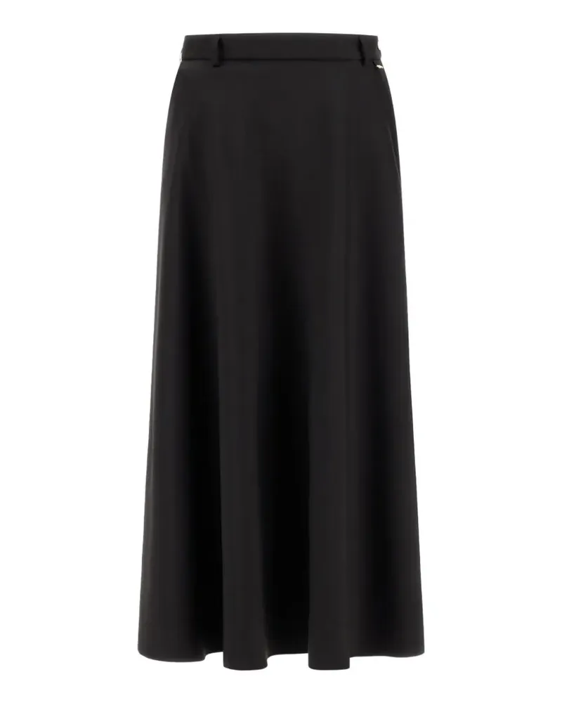 Herno button-detail flared midi skirt - Schwarz Schwarz