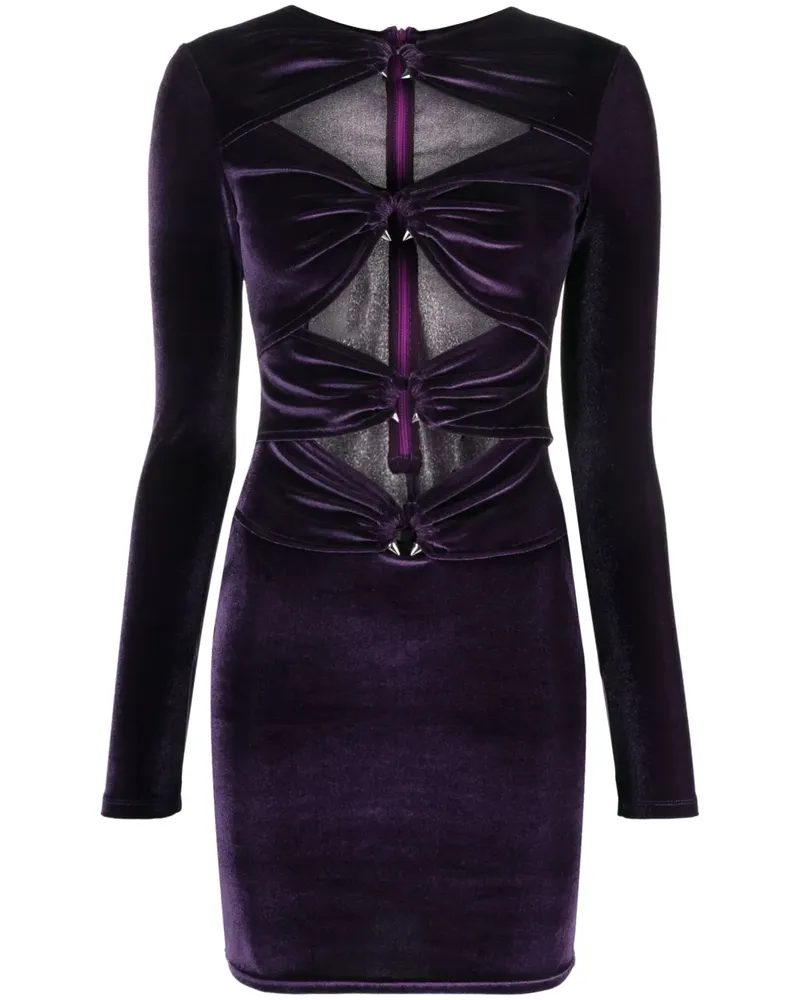 Philipp Plein Minikleid mit Cut-Out - Violett Violett
