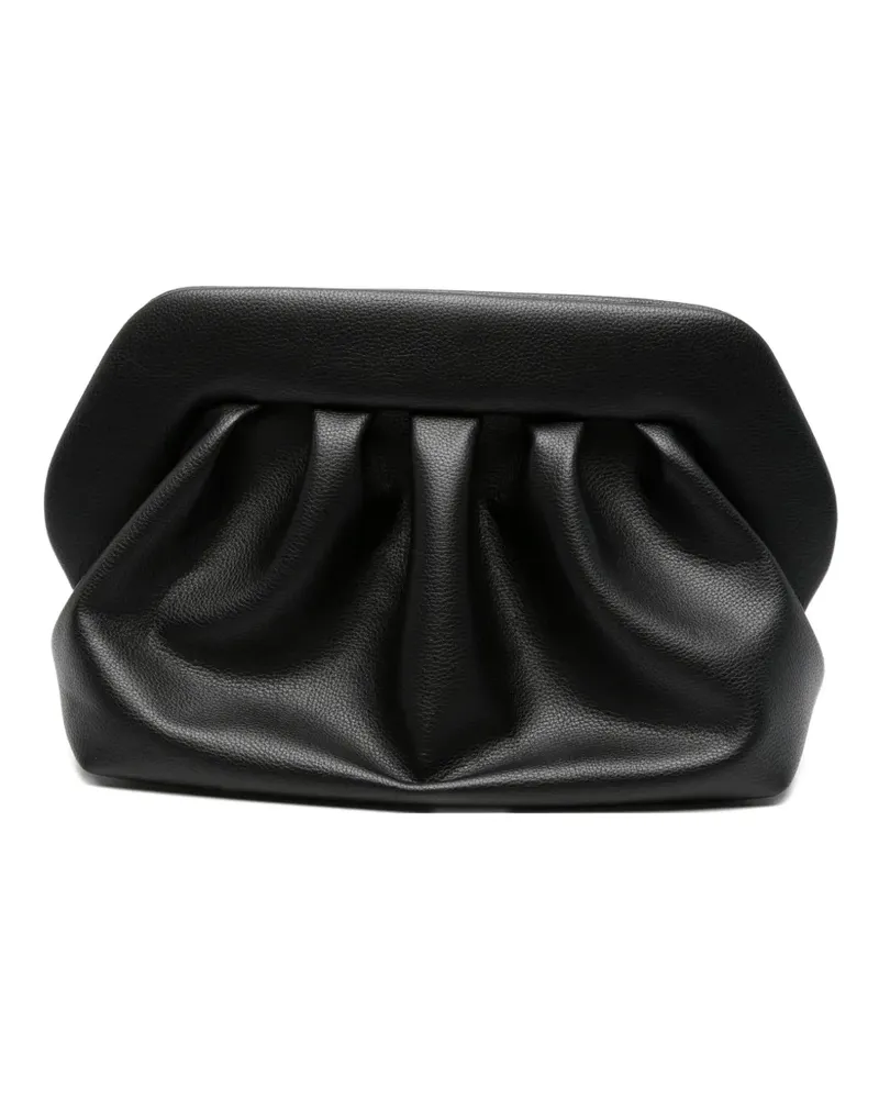 THEMOIRÈ Bios gathered clutch bag - Schwarz Schwarz