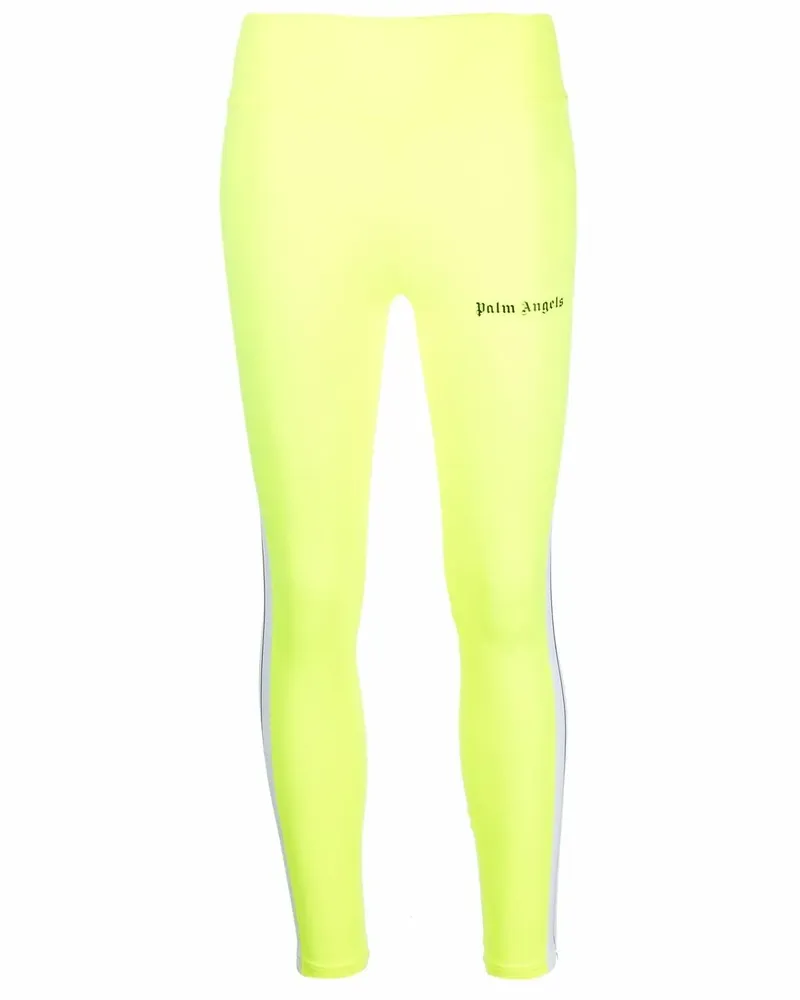 Palm Angels Leggings mit Logo-Streifen - Gelb Gelb
