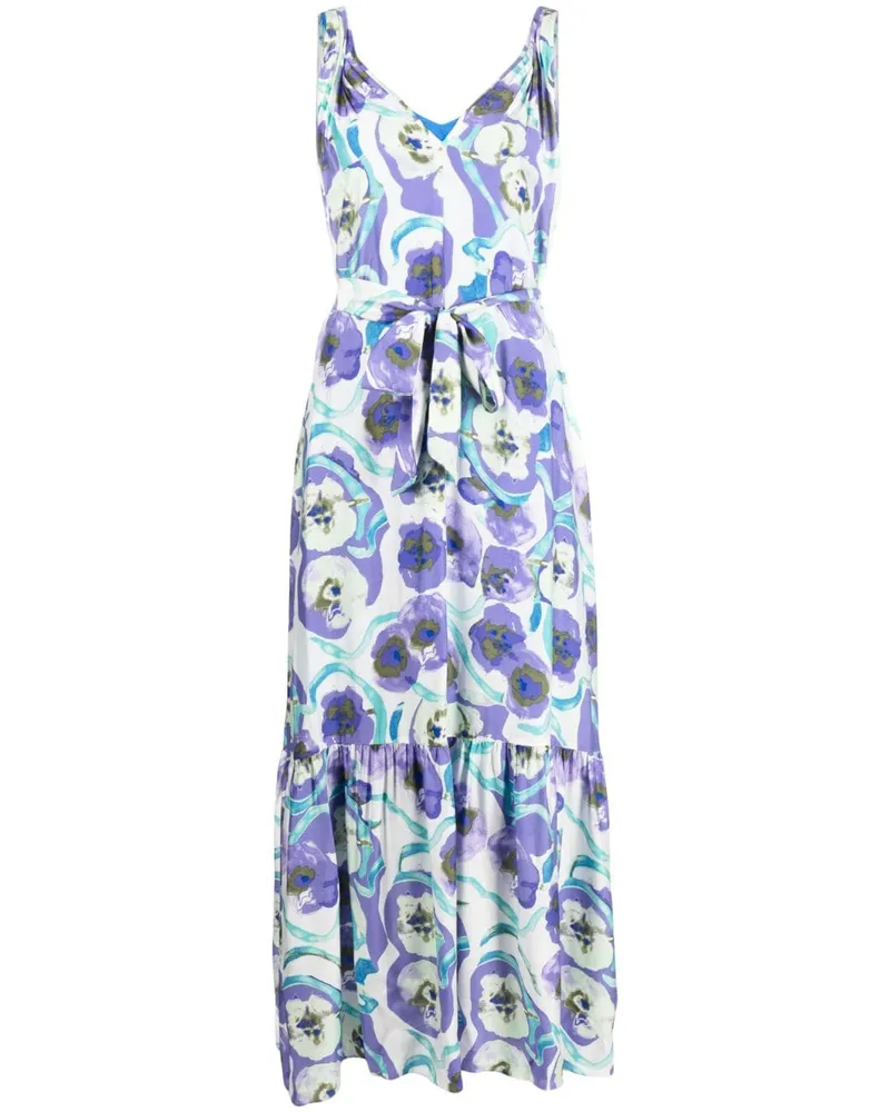 Diane von Furstenberg Midikleid mit Blumen-Print - Weiß Weiß