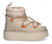 Stiefeletten mit hohem Plateau - Nude