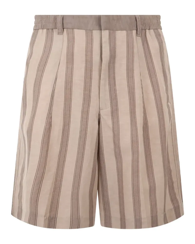 Emporio Armani striped drawstring shorts - Nude Nude