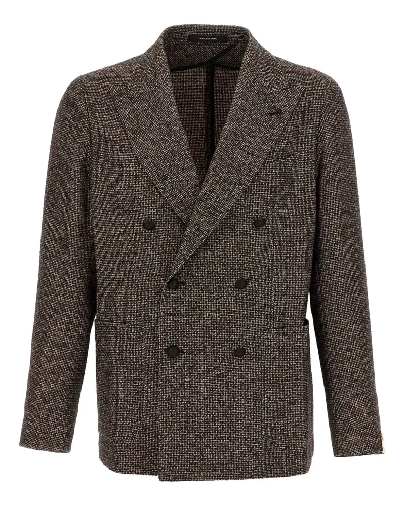 Tagliatore Doppelreihiger Blazer mit Mikro-Muster - Braun Braun