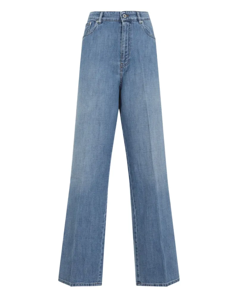 Miu Miu Jeans mit Logo-Applikation - Blau Blau