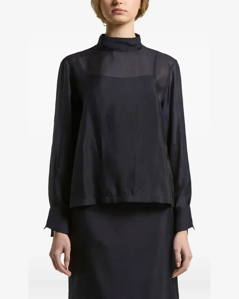 Peserico high-neck long-sleeve top - Blau Blau