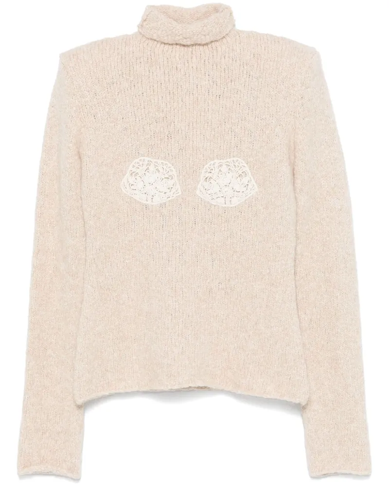 Magda Butrym Pullover mit Rollkragen - Nude Nude