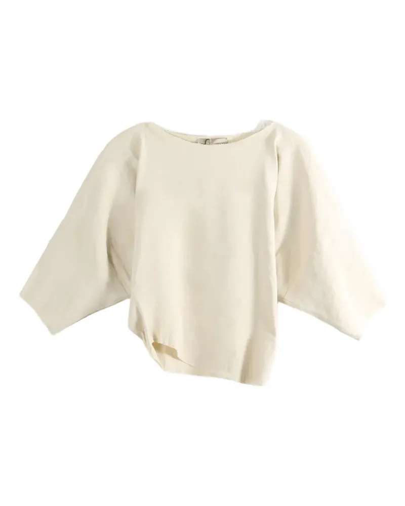 Cortana asymmetric cropped top - Nude Nude