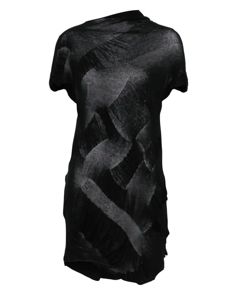 Yohji Yamamoto Fein gestricktes T-Shirt - Schwarz Schwarz