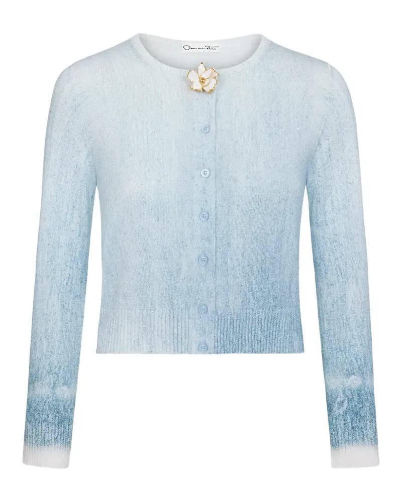 Oscar de la Renta Cropped-Cardigan mit Ombré-Effekt - Blau Blau