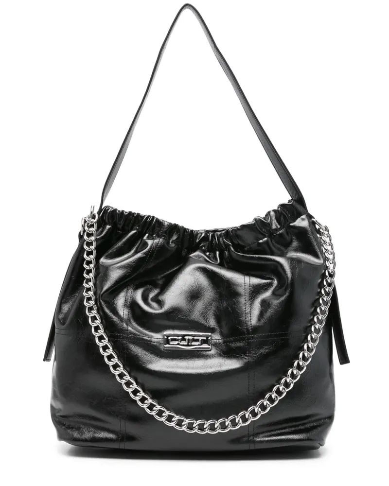 Cult Handtasche mit Kettenriemen - Schwarz Schwarz