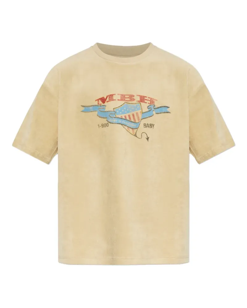 MISBHV graphic-print T-shirt - Nude Nude