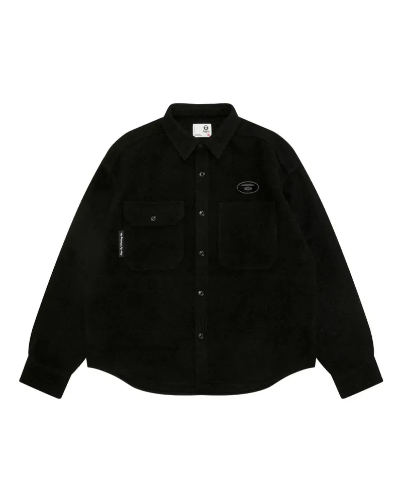 BAPE Hemd mit Tasche und Logo - Schwarz Schwarz