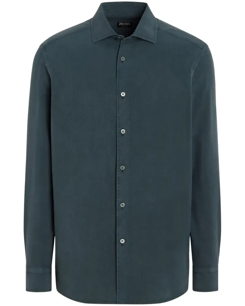 Ermenegildo Zegna Hemd aus Seide - Blau Blau