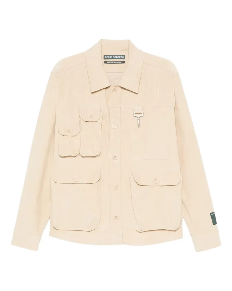 Reese Cooper multi-pocket corduroy shirt jacket - Nude Nude