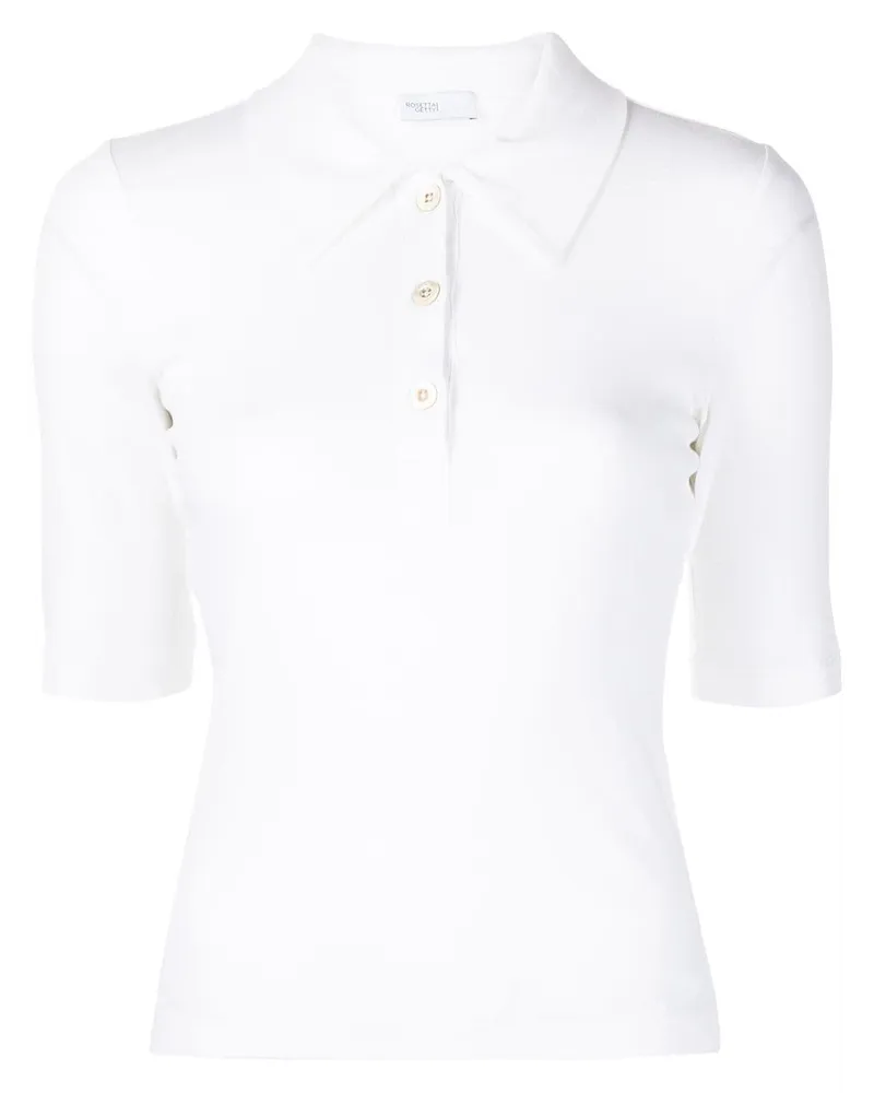 Rosetta Getty Klassisches Poloshirt - Weiß Weiß