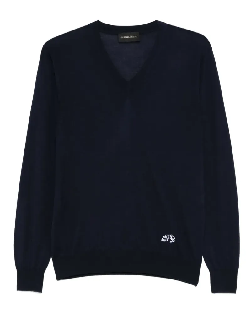 Gabriele Pasini Pullover mit V-Ausschnitt - Blau Blau