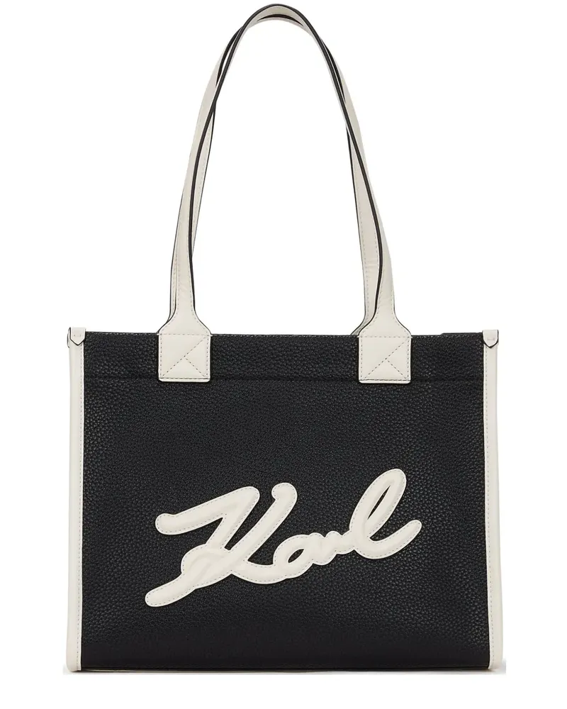 Karl Lagerfeld Strukturierter Shopper - Schwarz Schwarz