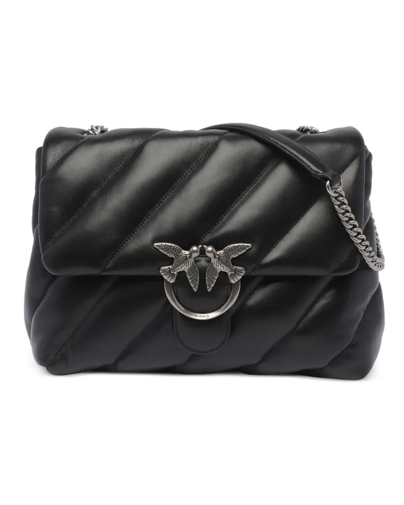 Pinko Große Love Puff Schultertasche - Schwarz Schwarz