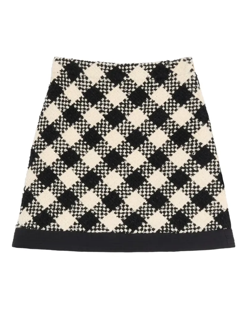 Valentino Garavani Kurzer Damier Rock aus Tweed - Schwarz Schwarz