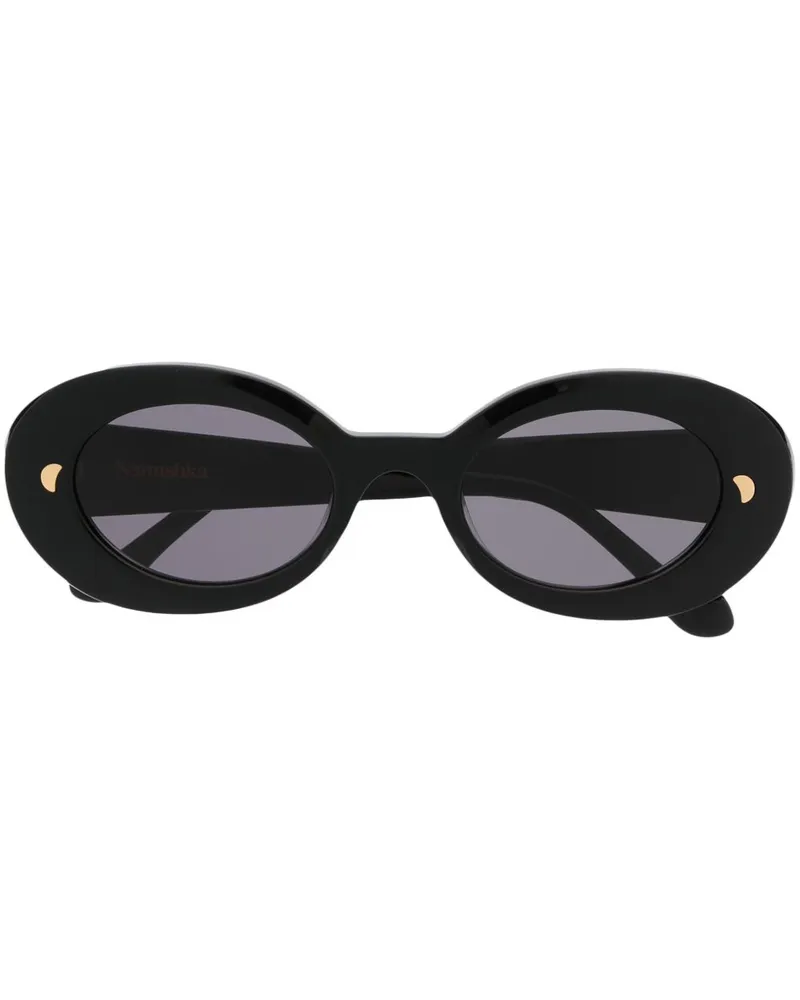 Nanushka Ovale Giva Sonnenbrille - Schwarz Schwarz