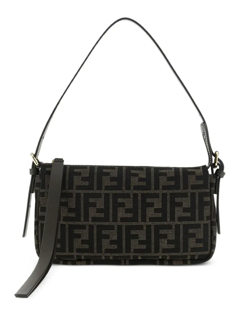 Fendi Schultertasche mit FF Zucca Jacquardmuster - Braun Braun
