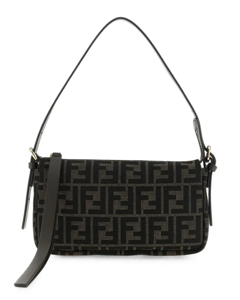 Fendi Schultertasche mit FF Zucca Jacquardmuster - Braun Braun
