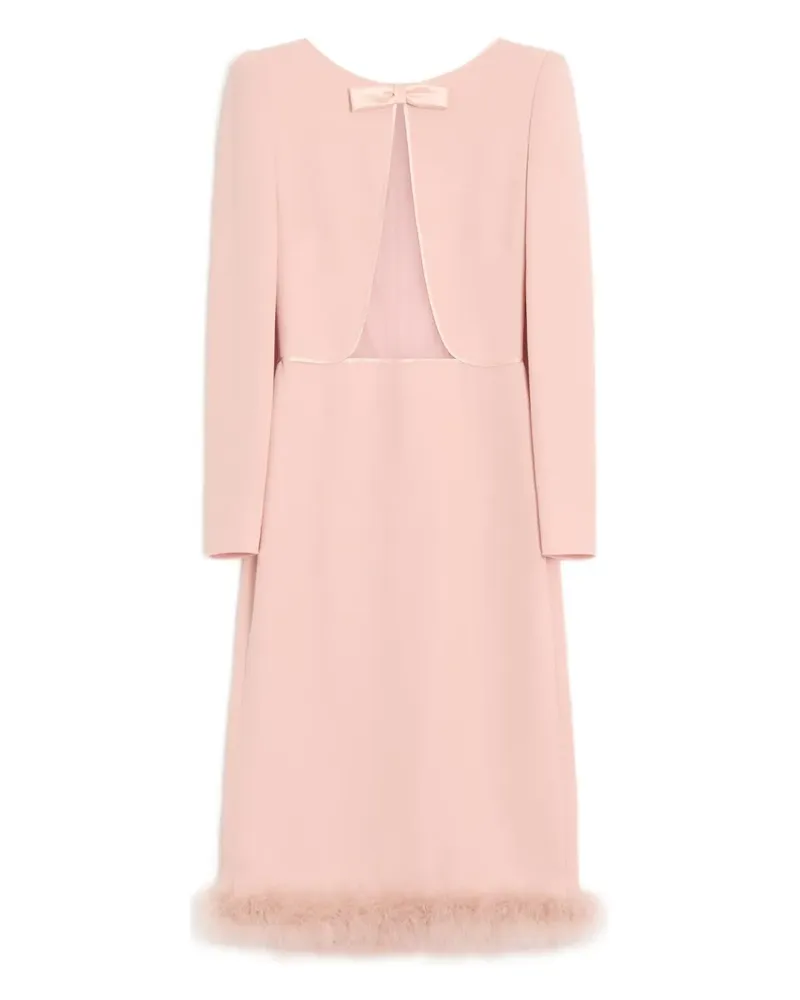 Valentino Garavani Boa Midikleid aus Satin mit Federn - Rosa Rosa