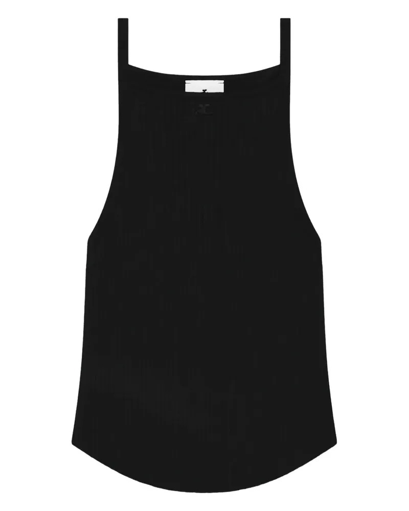 Courrèges Ärmelloses Top - Schwarz Schwarz