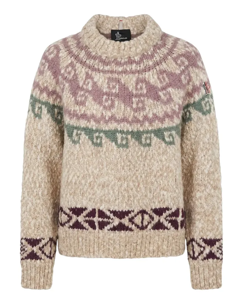 Moncler Pullover mit geometrischem Jacquard - Nude Nude