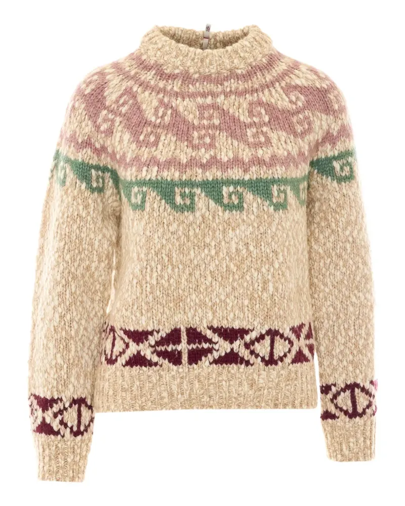 Moncler Pullover mit geometrischem Jacquard - Nude Nude