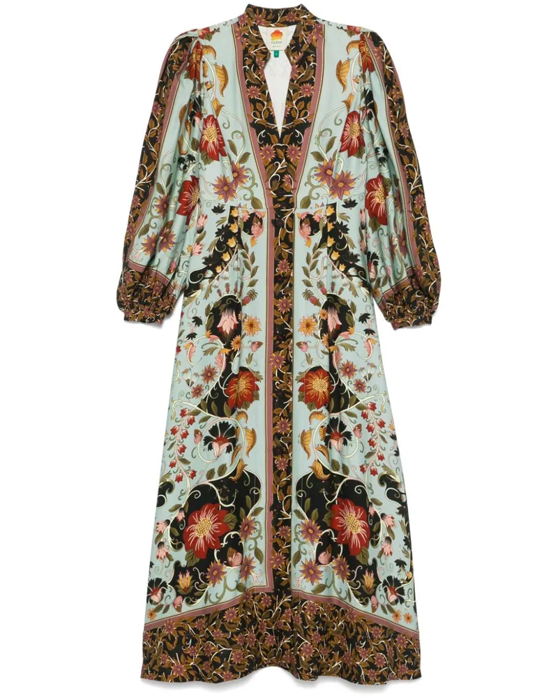 FARM Rio Flowing Beauty Maxikleid - Blau Blau