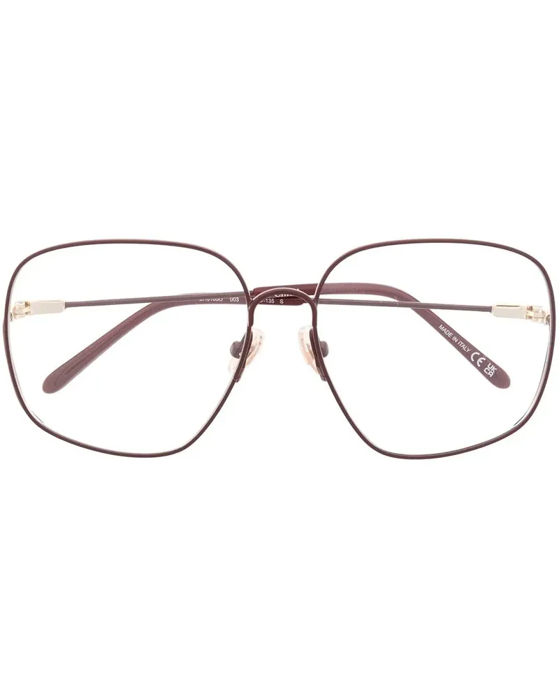 Chloé Brille mit eckigem Gestell - Gold Gold