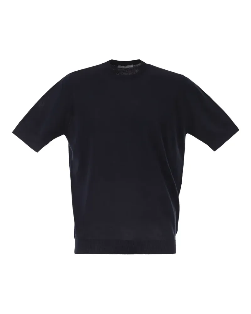 PT TORINO ribbed-trim T-shirt - Blau Blau