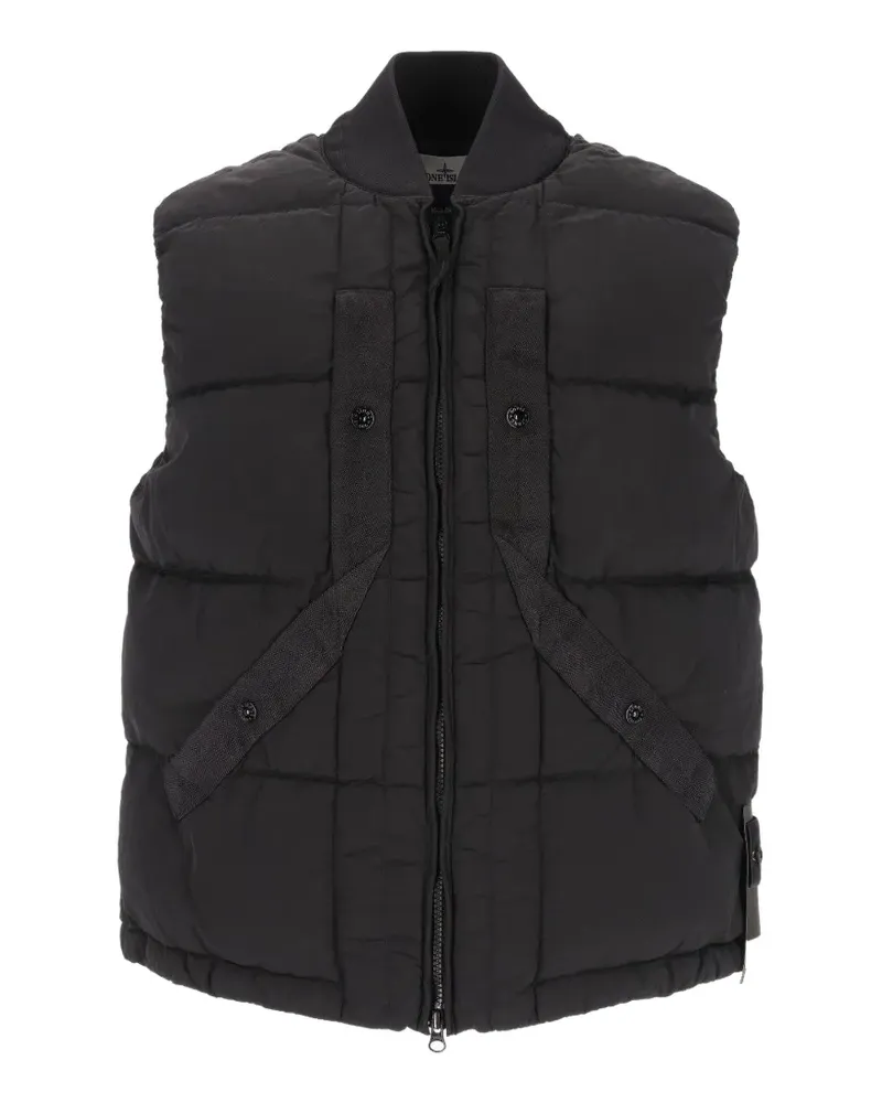 Stone Island G100008 nylon metal in ECONYL® down vest - Schwarz Schwarz