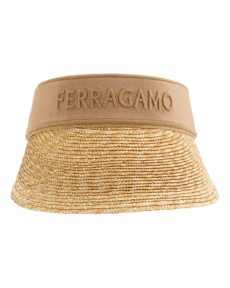 Ferragamo Sonnenblende mit Logo-Stickerei - Nude Nude