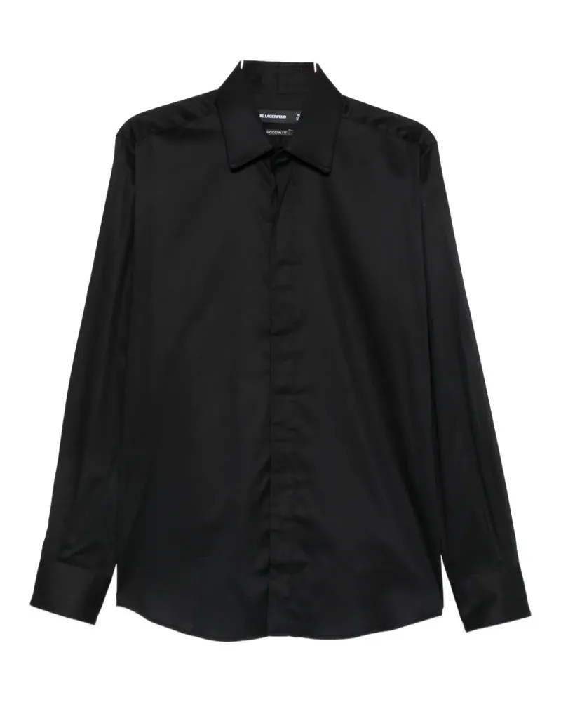 Karl Lagerfeld concealed-front shirt - Schwarz Schwarz