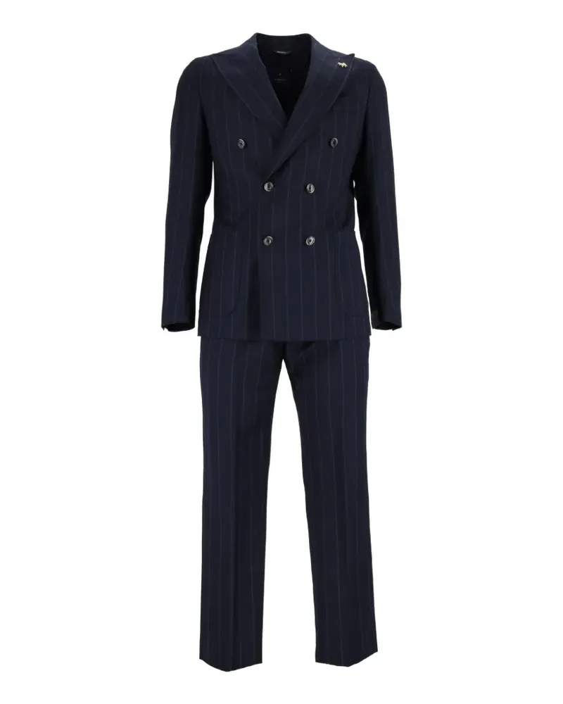 Tombolini Dream double-breasted pinstripe suit - Blau Blau